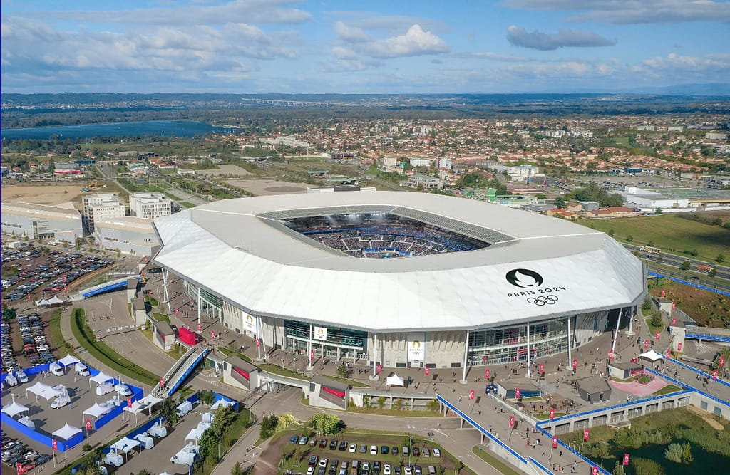 Le Groupama Stadium, l'un des plus beaux stades qui accueillera les JO de football 2024.